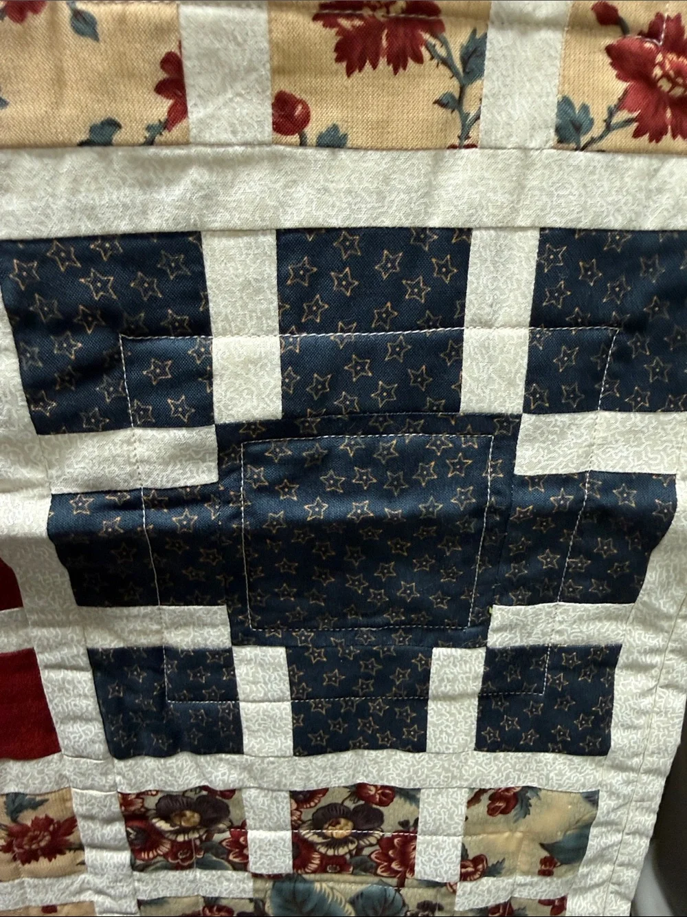 Handmade patchwork quilted